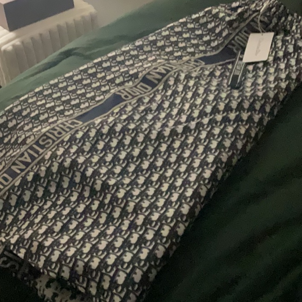 Dior Navy and Cream Monogram Skirt - Picture 5 of 8